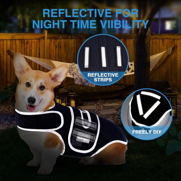 Back Bracer in Large Dogs for IVDD, Arthritis, Spinal Surgical Recovery for Beagle, Dachshund, Reflective Frame Support Harness for Back, Keeps The Back Stable Adjustable Pet Hip Brace Support - Image 4