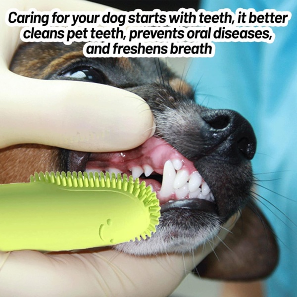2Pcs Dog Toothbrush Finger,Finger Toothbrush for Dogs Dental Care Puppy Toothbrush Cat Finger Toothbrush Easy Cleaning Double-Finger Brush for Dogs Teeth Cats Puppy Dental Care & Freshen Breathe - Image 4