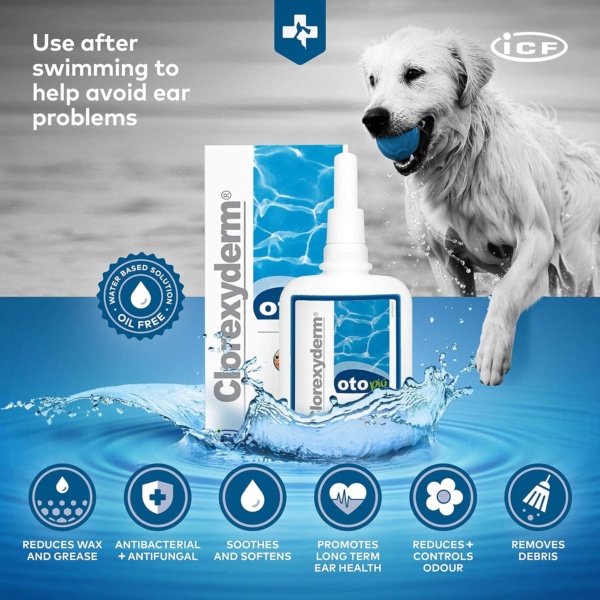 Clorexyderm OTO Piu | Cat & Dog Ear Cleaner Solution | Dog Ear Drops to Stop Wax Build Up, Head Shaking, Discomfort, Ear Odour & Scratching | 150ml - Image 7