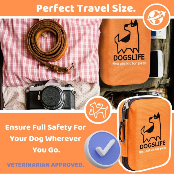 Dog First Aid Kit | Includes Over 40 Health Supplies for Dogs | Multi Purpose Pet Aid Kit For All Emergencies | Travel Sized First Aid For Dogs - Image 6