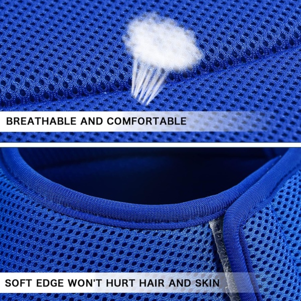 Breathable Mesh Elizabethan Collar, Soft Adjustable E-collor For Pet Dogs Cats Rabbit Quicker Healing Anti-Bite Anti-Lick Easy Eat and Drink(Blue) - Image 4